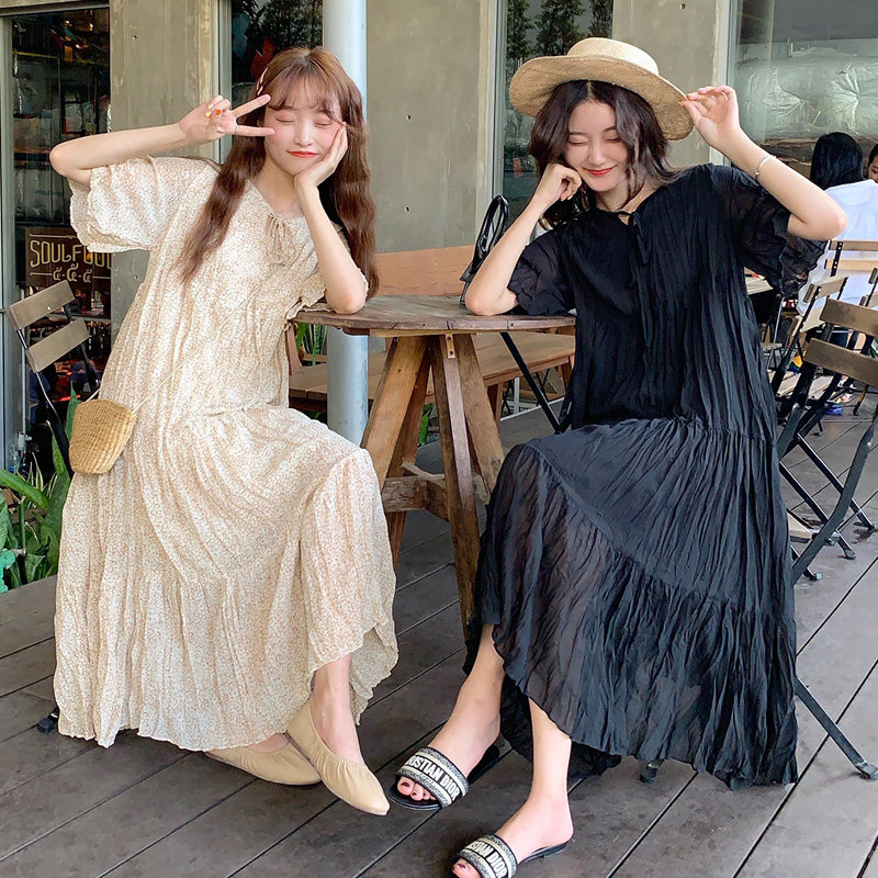 2019 new pattern Be world-weary Show thin French Retro Yamamoto Bellflower Overknee Dress temperamentin the Women's clothing/Boutique , Dress  category - from Buy2taobao.com to provide professional Taobao agent buy service