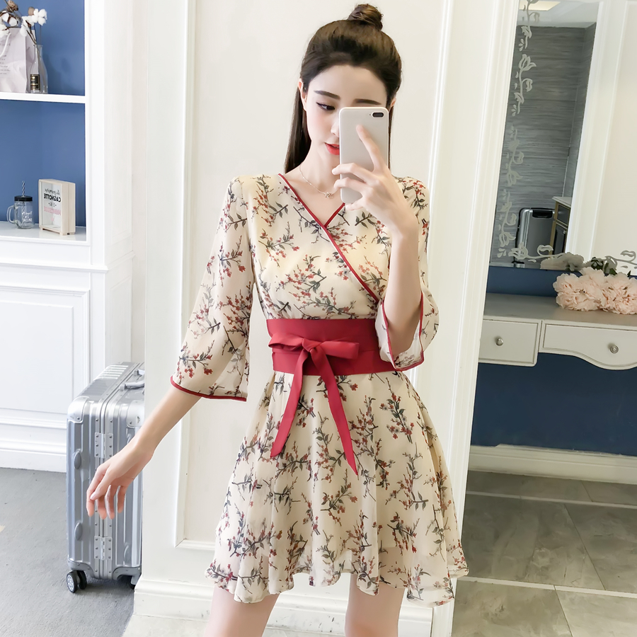 汉服改良夏汉元素155小个子a字裙(非品牌)