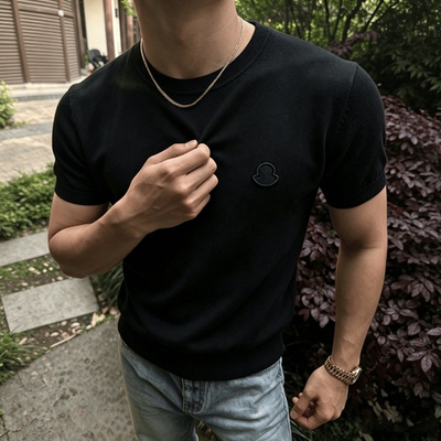 SeasonMark简约圆领针织短袖男款