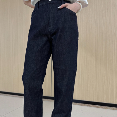 SEASONMARK百搭复古牛仔长裤