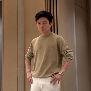 SEASONMARK【云朵般包裹】仿绒亲肤长袖圆领针织衫休闲百搭保暖春