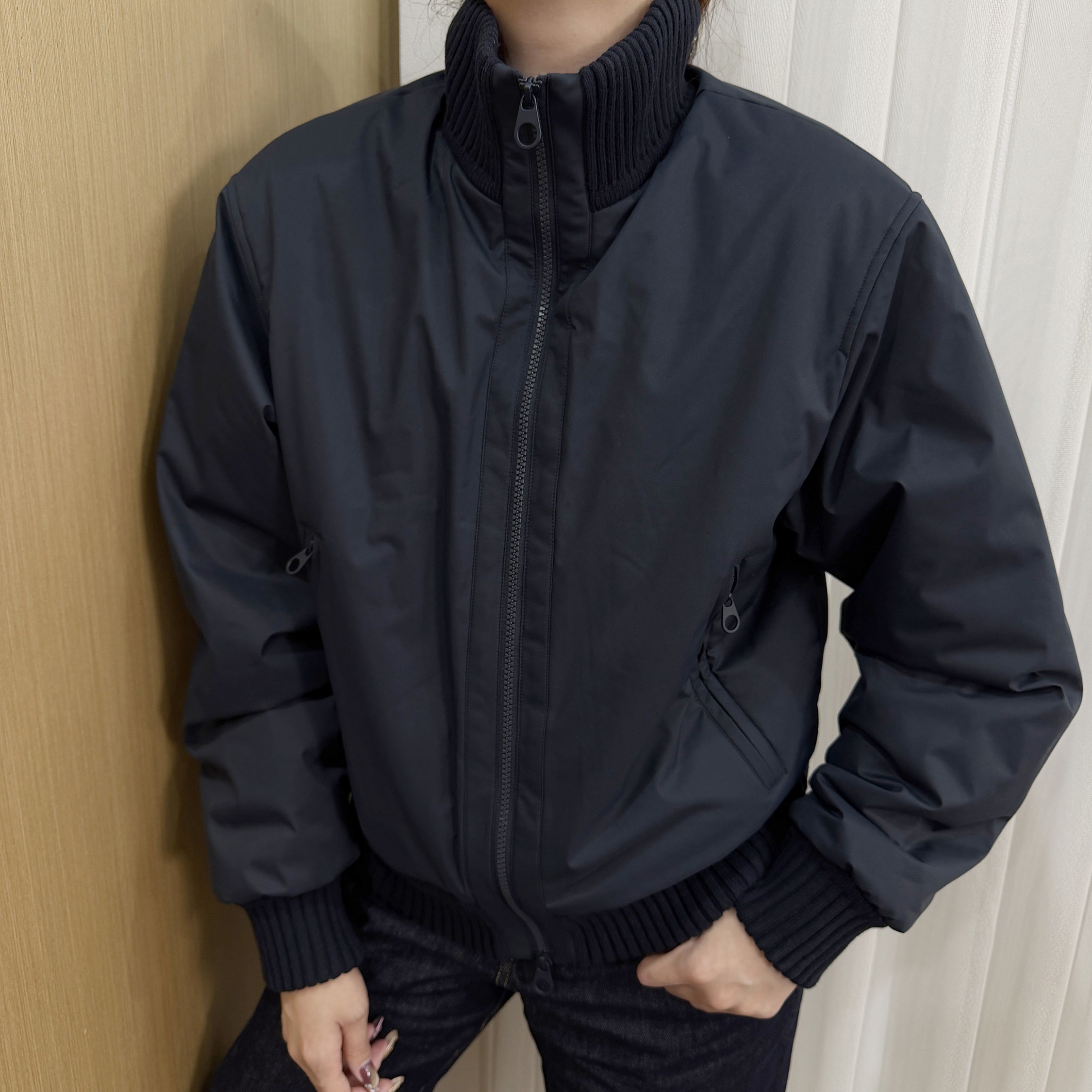 SEASON MARK新款三防立领夹克棉服休闲百搭纯色保暖棉衣外套春季