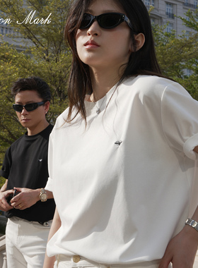 SEASONMARK【C*D系列】索罗娜小蜜蜂刺绣圆领短袖百搭舒适情侣T恤