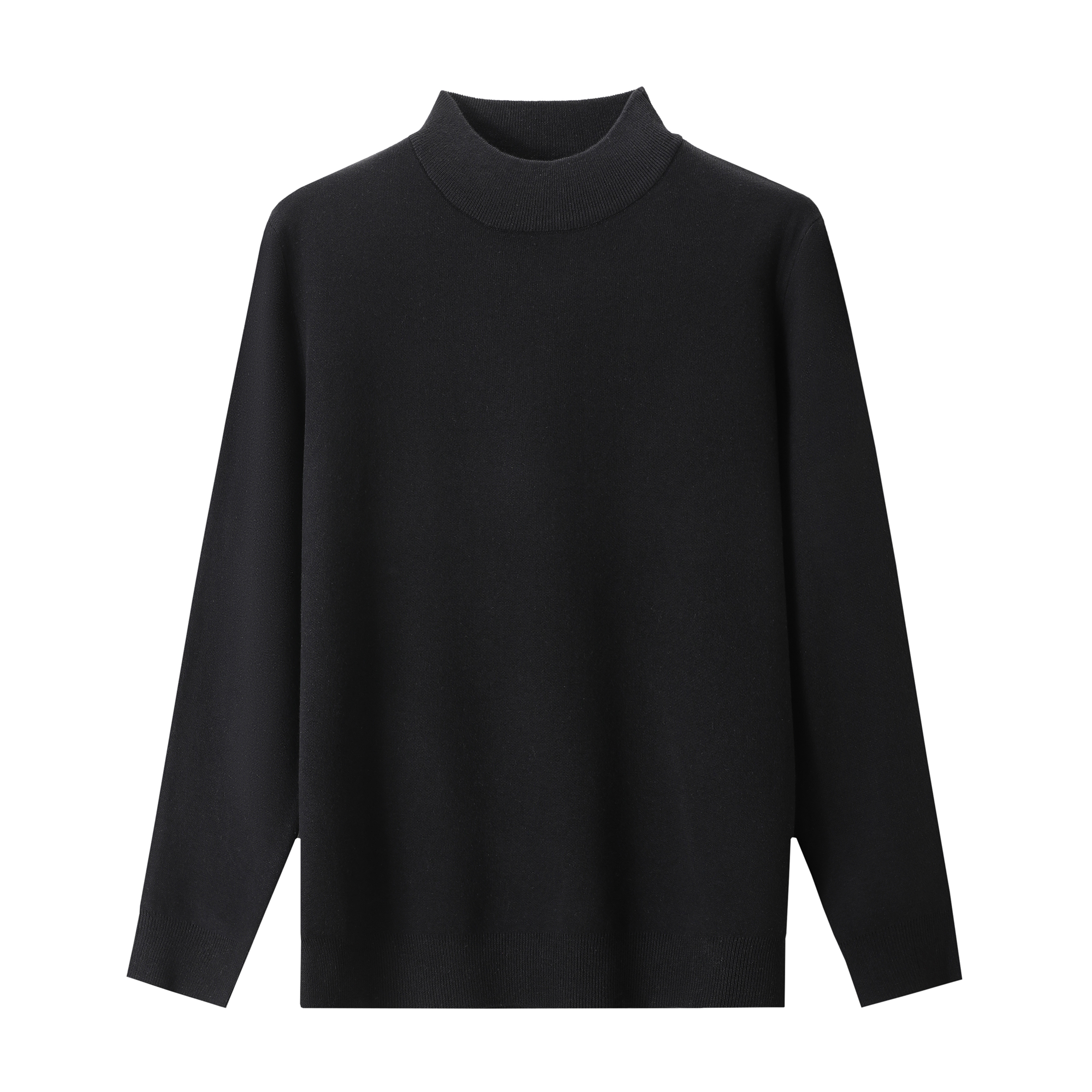 SEASONMARK2025新款半高领针织衫休闲百搭简约情侣纯色打底衫毛衣