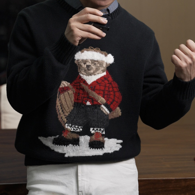 SEASONMARK圣诞限定雪地熊毛衣