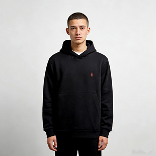 SEASON MARK「重磅红马刺绣」连帽卫衣休闲保暖情侣长袖纯色卫衣