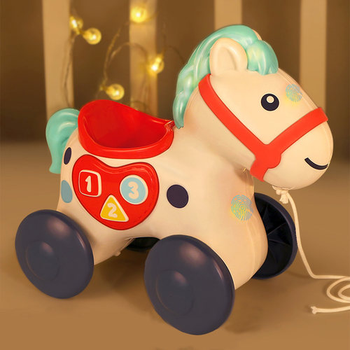 谷雨音乐拉线马宝宝儿童玩具