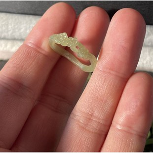 保真天然无优化和田玉指环戒圈19毫米直径20号21号戒指24113013