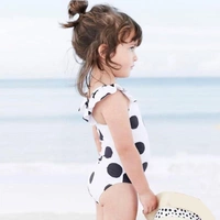 Đồ bơi cho trẻ em gái Cô gái Xiêm polka Dot Công chúa Nữ Baby Spa Kỳ nghỉ Đồ bơi Châu Âu Gió Cha mẹ-con - Đồ bơi trẻ em đồ bơi trẻ em chất lượng