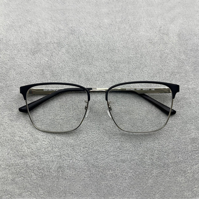 商务休闲男方框枕形眉线框光学眼镜架 EA1146D可配近视眼镜框全框