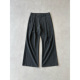 多色条纹 肌理TR混纺立体工字褶阔腿A字西裤 通勤休闲 条纹 H1c