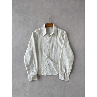 硬挺有型 H1c 衬衫 天丝亚麻高智感Boxy长袖 优雅松弛 条纹