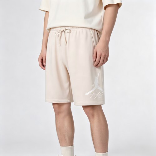 Jordan Essentials舒适透气纯色休闲短裤男款乳白色FN6420-203
