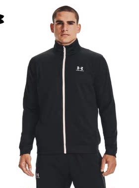 Under Armour 安德玛休闲训练运动立领夹克男款黑色1329293-002