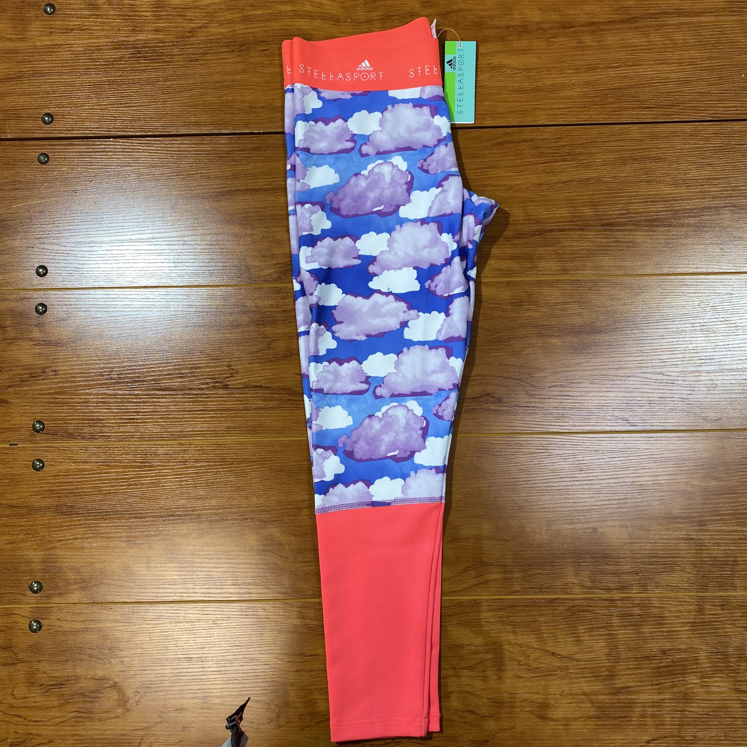 Adidas/阿迪达斯 女子 Stella 印花拼接 健身 紧身长裤