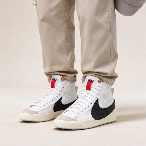 Nike Blazer 灯芯绒'77 Jumbo 中帮板鞋 白黑DD3111-100