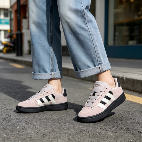 adidas gc alpha sk8 运动休闲 板鞋 女款 紫粉HQ7371