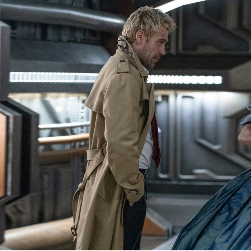 TV SERIES CONSTANTINE MATT RYAN COTTON COAT SPRING MID-LENGTH RETRO CASUAL LOOSE COTTON TRENCH COAT MEN