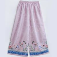 Hua Yueyao's original "Little Golden Jade" Chinese-style retro embroidered women's base layer Chinese-style long pants, universal wide-leg underpants thumbnail 8