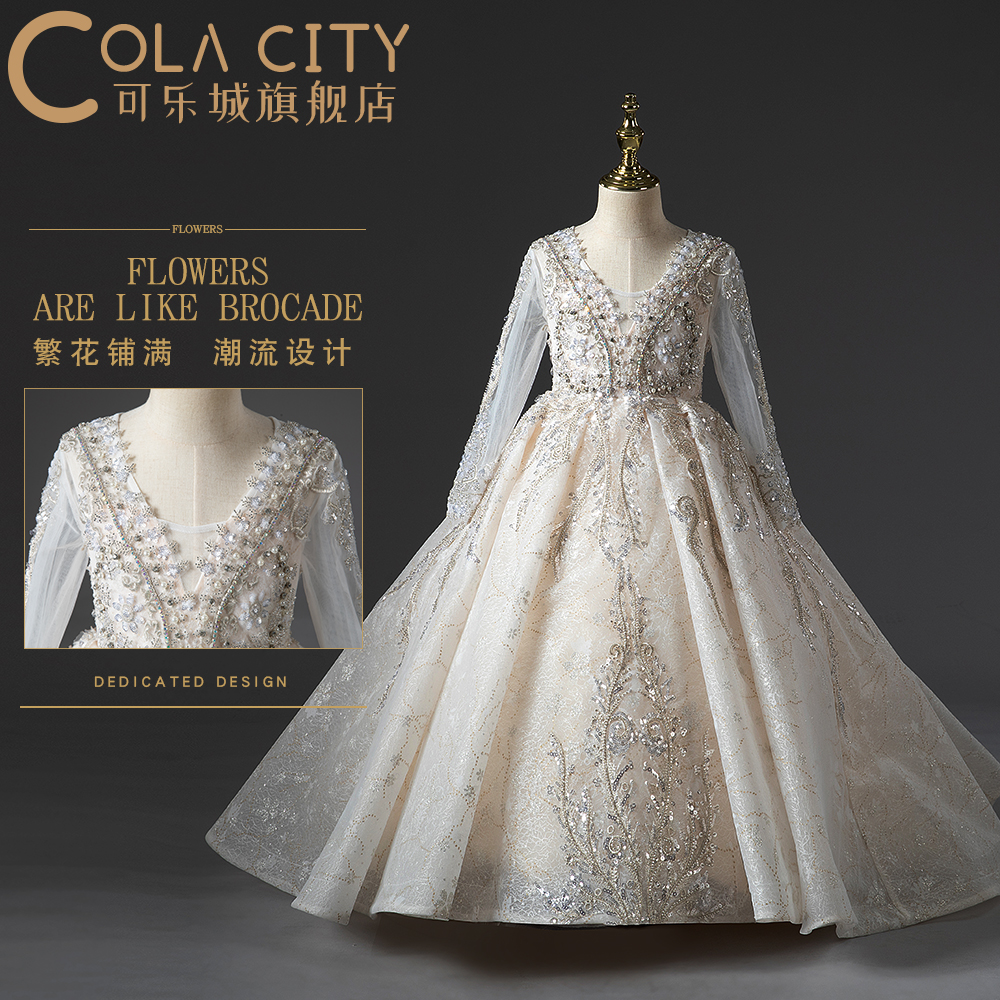 儿童礼服高端公主裙模特主持钢琴