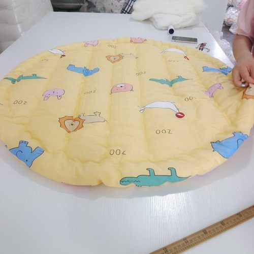 定做圆床棉花床垫圆形床垫婴幼儿童帐篷垫褥子铺地可拆洗一米直径