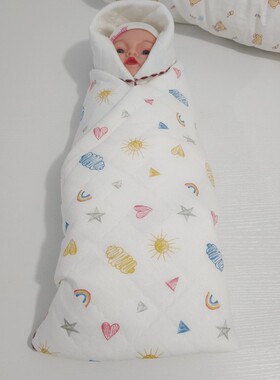 纯棉85*85cm婴儿宝宝新生儿包被加厚包单包巾四层纱抱被