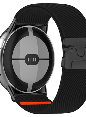 适用google谷歌pixel watch4/3/2/1伞扣弹力尼龙编织表带41/45mm
