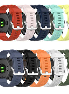 适用佳明Garmin forerunner745/935/945 xt硅胶表带斜纹防水腕带