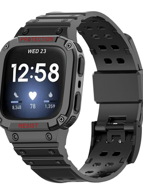 适用Fitbit versa智能手表一体TPU表带Versa2/3/4 Lite/Sense通用