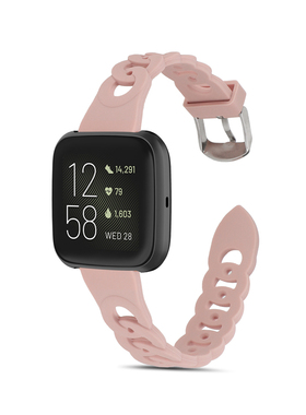 适用蜚比fitbit versa1 2 3 4 sense1 2硅胶表带圈圈防水小蛮腰