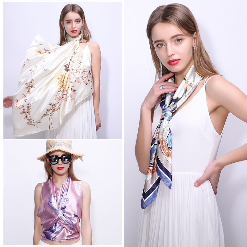 新款真丝丝巾春秋大方巾