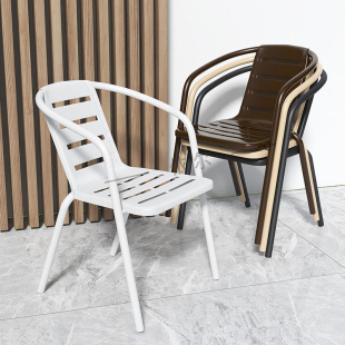 户外休闲单人椅镂空靠背椅仿藤椅家用餐椅老人椅棋牌麻将椅塑料椅