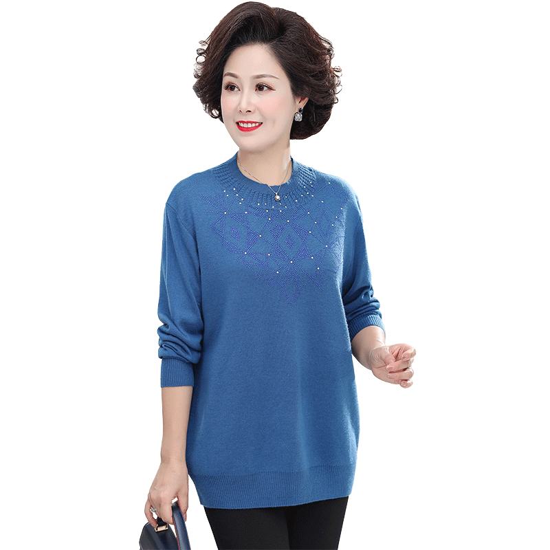 200斤特大码厚款套头妈妈羊毛衫