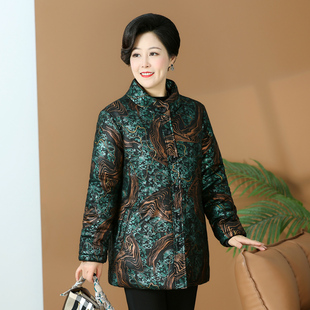 冬中老年加大码加肥棉衣胖妈妈棉袄200斤宽松保暖棉服奶奶女外套