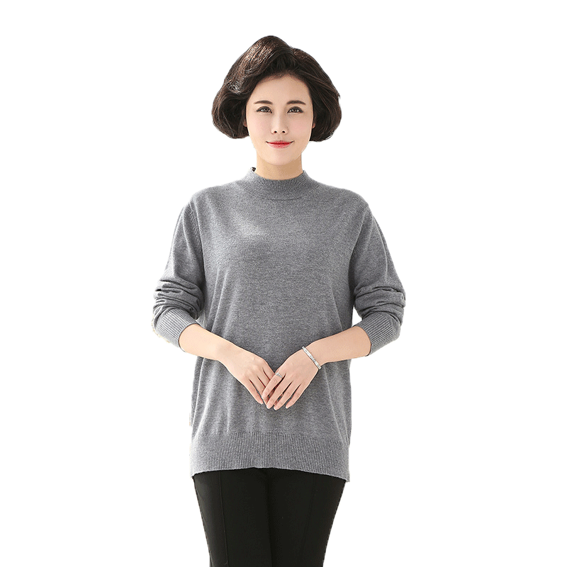 200斤加大码胖妈妈纯羊毛针织衫