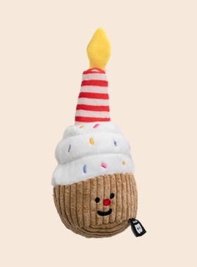 【现货】韩国biteme新品狗狗生日纸杯蛋糕毛绒发声藏食嗅闻玩具