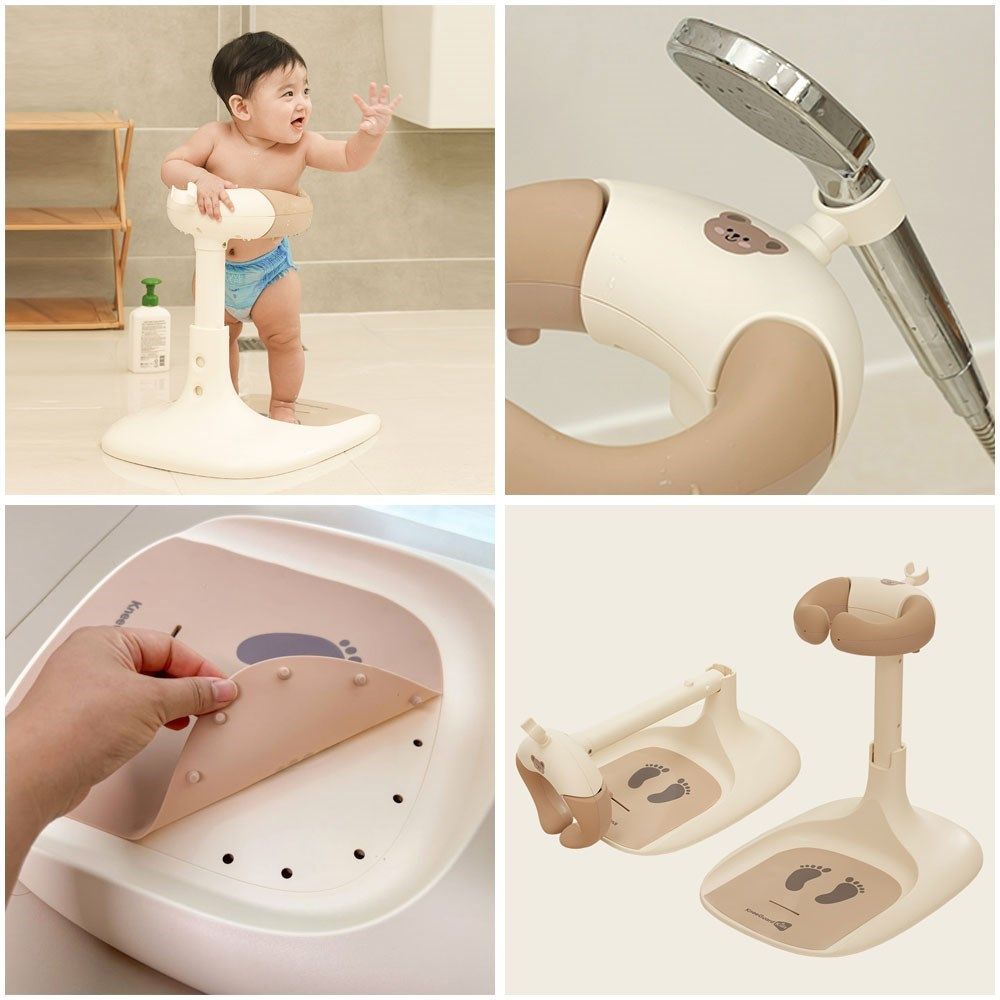 韩国直邮 宝宝站立洗澡神器 折叠式沐浴台 婴幼儿洗浴扶手支架