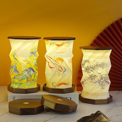 水墨古风小夜灯摆件送外国人中国风特色小礼品文创纪念品中式礼物