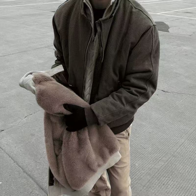 蛇年限定座山雕加厚棉服夹克男