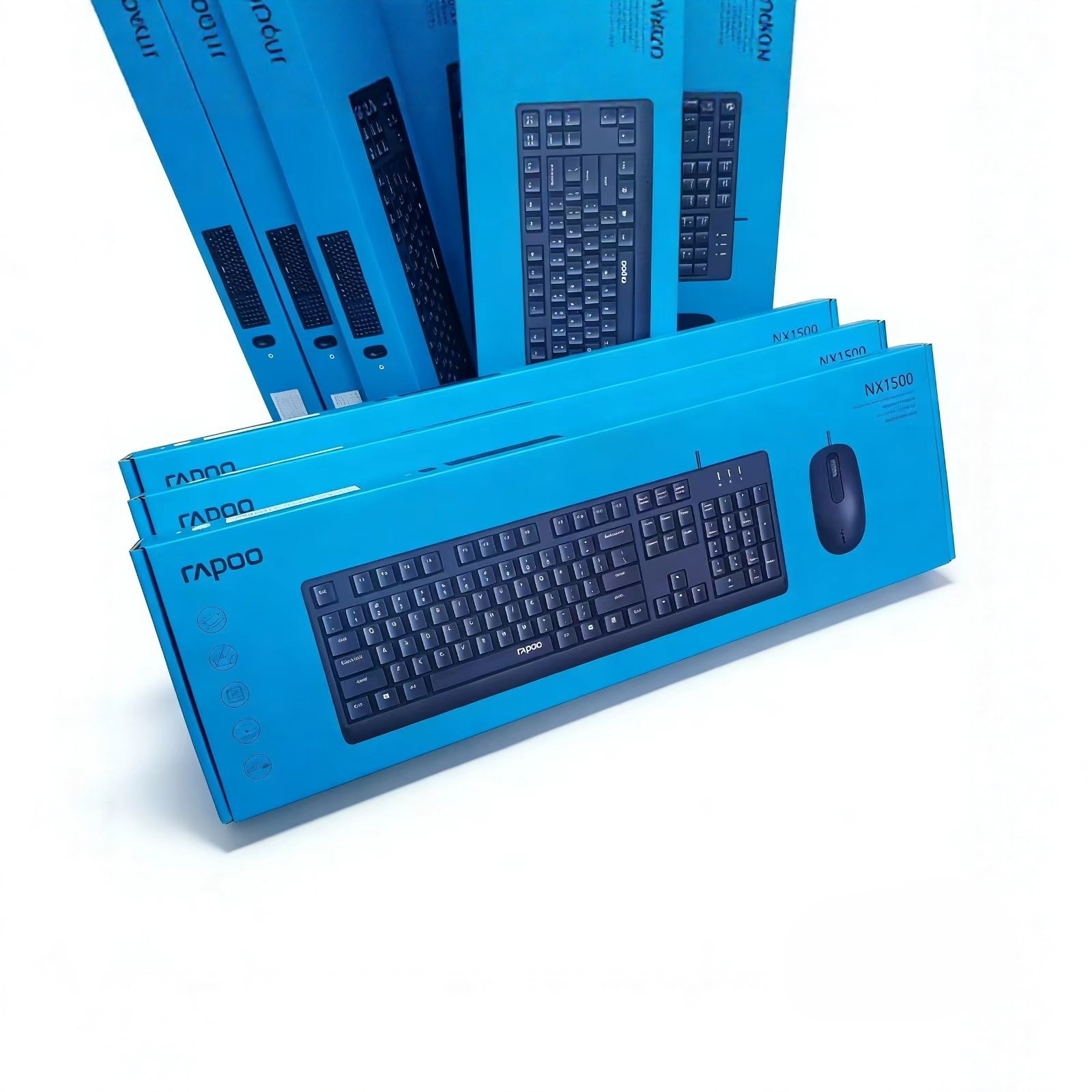 【官方】雷柏NX1500有线键盘鼠标套装usb轻薄键鼠笔记本台式电脑