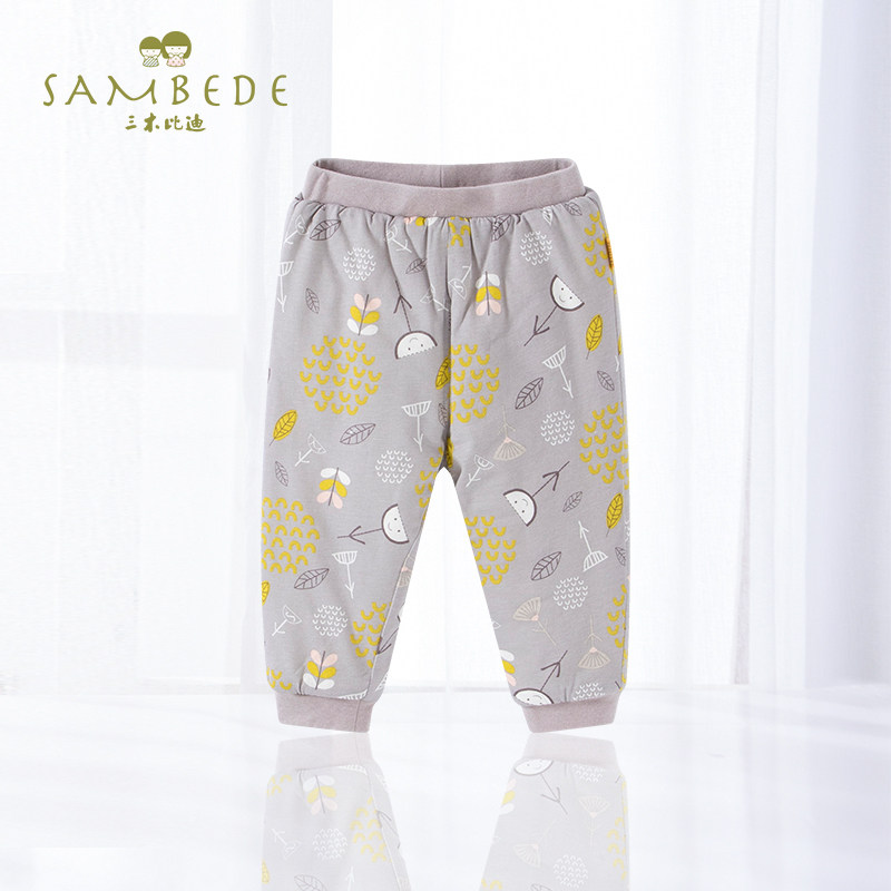 73-90码三木比迪婴儿加厚保暖裤夹棉冬儿童男女童裤宝宝居家棉裤