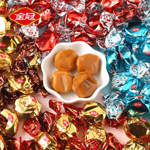 金冠太妃糖巧克力夹心可可牛奶软糖散称结婚庆喜糖果零食年货批发