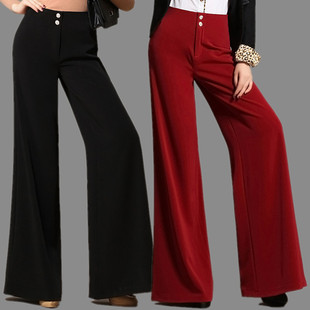 秋冬高腰阔腿女裤 宽腿甩裤 免烫垂感跳舞长裤 脚直筒裙裤 女 大裤 新款