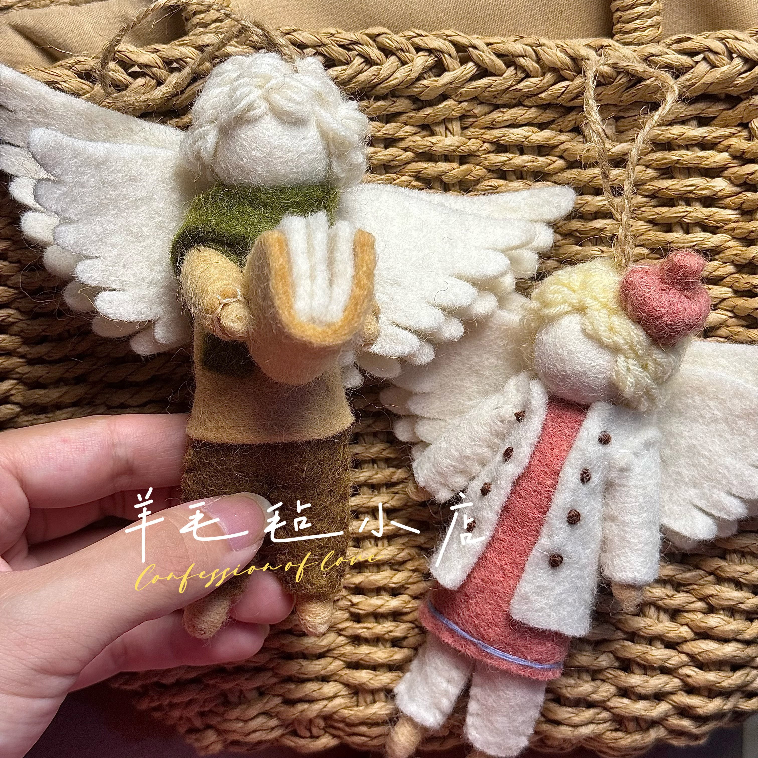 羊毛毡挂件尼泊尔天使系列钥匙扣