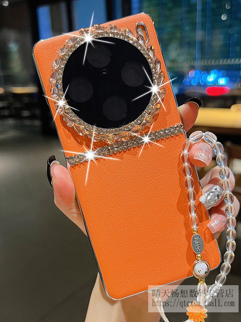 适用于vivox100s手机壳新款x100ultra全包镜头镶钻防摔皮质带挂绳x100时尚网红奢华个性创意x100spro曲面屏女,3C数码配件,手机保护套/壳,淘宝优惠券,粉丝福利购,淘宝优惠卷