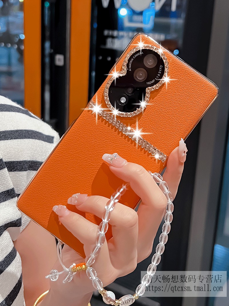 适用于荣耀90手机壳新款honor80pro曲面屏全包镜头防摔镶钻带挂绳个性创意高级感荣耀90pro奢华素皮时尚潮女属于什么档次？