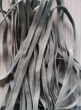 灰色水洗做旧鞋带防滑耐磨新工艺百搭编织鞋带服装辅料通用休闲鞋