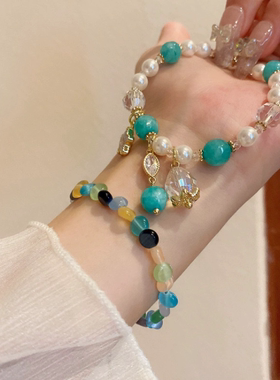 高级感珍珠串珠手链女