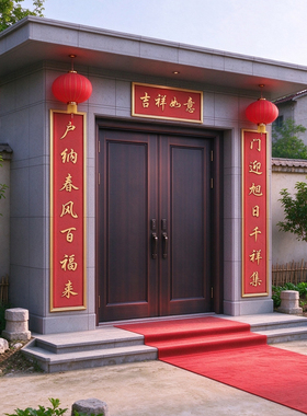 中式对联裱装框高档铝合金对联框