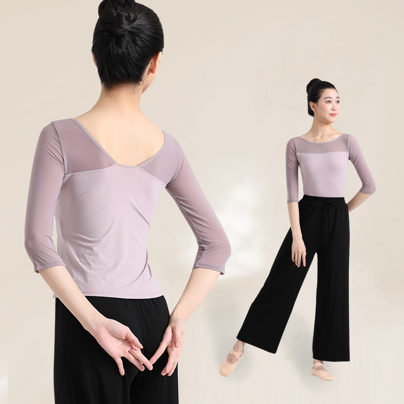 舞蹈服女成人练功服上衣七分袖教师专用中国舞古典舞芭蕾舞基训服
